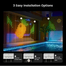 Гірлянда Yeelight RGBIC штора Yeelight Curtain light strip 1.52 м (YLYDD-0053) - мініатюра 7