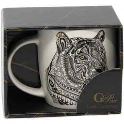 Чашка порцелянова GGP Бочка Animals Gold Тигр 1вид 350 мл в Преміум упаковці NBone RX-N16870 (76020790/Тигр) - мініатюра 4