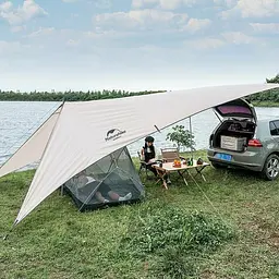 Тент Naturehike Car Rear Canopy (NH21TM001) 590x340см для кемпінгу з трьома стійками - мініатюра 4
