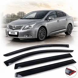 Дефлектори вікон ветровики для Toyota Avensis III (T270) 2009-2018 Седан Скотч 3M (AMT20409) - мініатюра 3