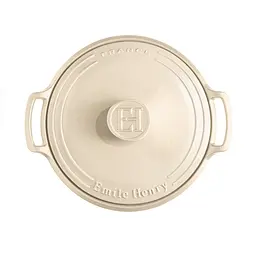 Каструля Emile Henry Sublime з кришкою керамічна 38.5х34х8.5 см 3.2 л бежева (564793) - мініатюра 3