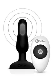 Анальна пробка B-Vibe Vibrating Novice Plug 10 см (чорний) - мініатюра 2