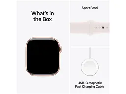 Смарт-годинник Apple Watch Series 10 GPS 42mm Rose Gold Alu. Case w. Light Blush Sport Band - S/M (MWWH3) - мініатюра 8