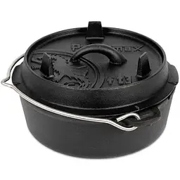 Казан-жарівня чавунна Petromax Dutch Oven ft3 плоске дно 1.6 л (1017-ft3-t)