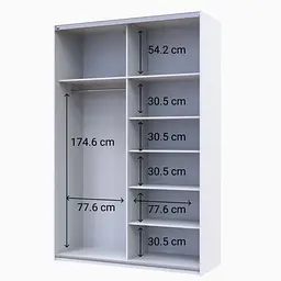 Шафа-купе Doros G-Caiser 1 ДСП/1 дзеркало 160х60х240 см Дуб Евок/Білий (42005071) - мініатюра 2
