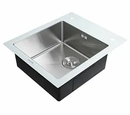 Кухонна мийка Platinum HANDMADE WHITE GLASS (SP000034804) - мініатюра 2