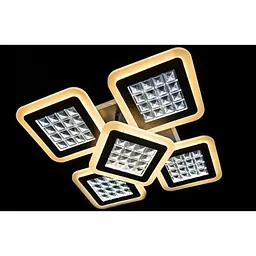 LED люстра світлодіодна стельова з пультом і підсвічуванням Linisoln 2723-4+1S WH,BK