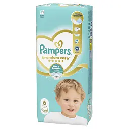 Дитячі одноразові пiдгузники Pampers Premium Care розмір 6 (13-18 кг) 50 шт. - мініатюра 2