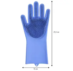 Силіконові рукавички Better Glove універсальні з ворсинками-щітками - мініатюра 2