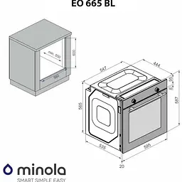Духова шафа Minola EO 665 BL чорна - мініатюра 17