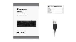 Клавіатура Real-el RK-507 Чорний - мініатюра 8