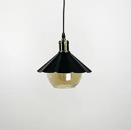 Підвісний світильник в стилі LOFT з янтарним плафоном Line.F 11683/1 AM - мініатюра 2