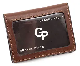 Чоловіча шкіряна обкладинка GRANDE PELLE 10х8х1,5 см acs0024453 - мініатюра 3