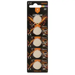 Батарейка CR2032 Lithium 5pcs Blister Vinga (VJLBCR20325) - мініатюра 1