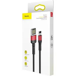 Кабель Baseus Cafule Lightning Special Edition 2.4A (1m) red/black (CALKLF-G91) - мініатюра 3