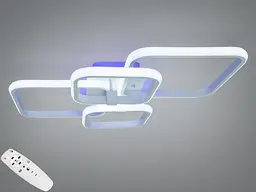 Стельова LED люстра Квадрати біла 85 Вт димер