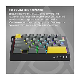 Клавіатура Ajazz AK029 Ice Island Magnetic Switch USB UA White/Blue (AK029-I-WB) - мініатюра 2