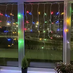 Гірлянда ColorWay Бахрома 3мx0.6м 100Led IP20 кольорова (CW-GF-100L36VMC) - мініатюра 10