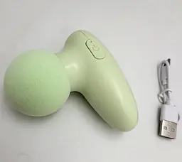 Масажер акумуляторний м'язовий ударний кишеньковий від USB для вібраційного масажу 6 режимів Fascial Gun UKC зелений