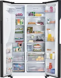 Холодильник Gorenje SBS 179x68x91см 2 двері Х-368 л М-167 л A++ NF Plus Інвертор диспенсер дисплей чорний (NRS9EVB) - мініатюра 6