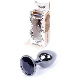 Анальна пробка Boss Of Toys Boss Series - Jewellery Dark Silver Plug Black S, BS6400029, Срібний / Чорний