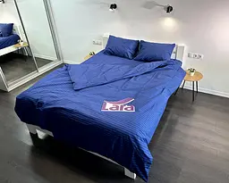 Постільна білизна LARA бязь-страйп Dark Blue d11298e євро - мініатюра 5