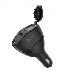 Автомобільна зарядка з дисплеєм та розгалужувачем 2 USB чорна Hoco Z34 3,1А - мініатюра 3