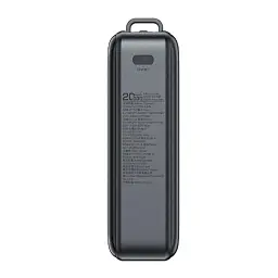 Батарея універсальна Acefast 20000mAh 22,5W PD, QC/3.0 USB-A+USB-C In/Out,build-in cable M14 Black (6974316283966) - мініатюра 6