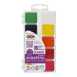Акварельні фарби CLASSIC 10 кольорів KIDS Line