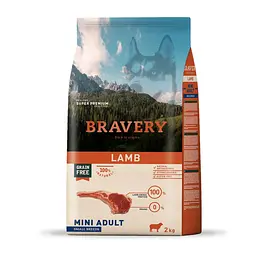 Сухий корм для собак дрібних порід BRAVERY Lamb Mini Adult з ягням 2 кг