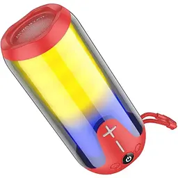 Портативна bluetooth колонка Borofone BR33 TWS із LED підсвічуванням червоний