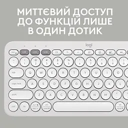 Клавіатура Logitech Pebble Keys 2 K380s White (920-011852) - мініатюра 6