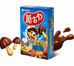 Печиво Orion Moguliki Choco Mushroom «Шоколадні грибочки» 48 г