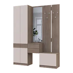 Передпокій Doros Сола Канноло/Кашемір ДСП / дзеркало 165х40х215 (42005231)