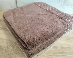 Набір махрових турецьких рушників Zeron 3 штуки 70х140 Microcotton Baklava Desen - мініатюра 2