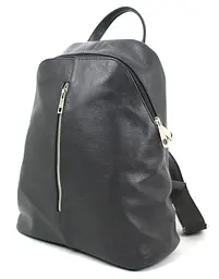 Рюкзак жіночий Borsacomoda з натуральної шкіри 14 л 31×34×14 см Темно-сірий - мініатюра 3