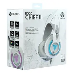 Ігрові накладні навушники Fantech HG20 Chief II, USB, 2x3.5мм, 2м, Білий - мініатюра 3
