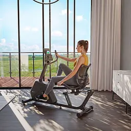 Горизонтальний велотренажер Hop-Sport HS-4500L Arkil чорно-золотистий - мініатюра 4