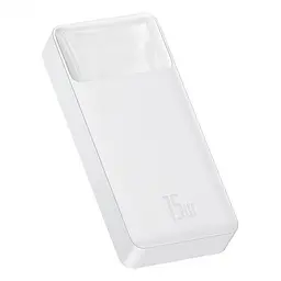 Зовнішній акумулятор Baseus Bipow Digital Display 15 W 20000 mAh (PPDML-J02) Білий - мініатюра 4