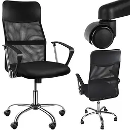Офісне крісло Malatec MESH 23236 чорное, ергономічне, сетка, TILT