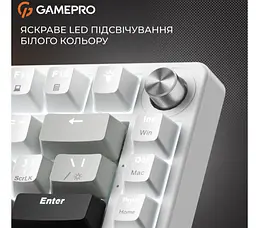Клавиатура игровая механическая GamePro GPMK-126 Genesis Silver light USB Red Swich Hot-Swap N-KRO Grey - мініатюра 7