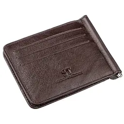 Зручний чоловічий затискач для купюр ST Leather 18938 коричневий - мініатюра 2
