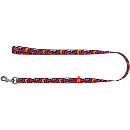Повідець для собак Waudog Nylon Графіті, регульований, 152-183х1,5 см, різнокольоровий - мініатюра 2