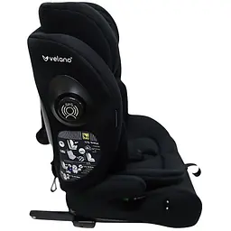 Автокрісло VELANO Flexo i-Size 76-150 см Isofix + Top Tether ремінь black (48413) - мініатюра 4