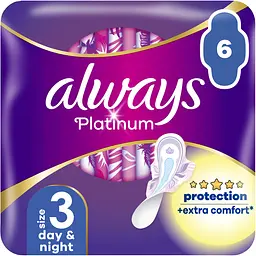 Гігієнічні прокладки Always Platinum Day & Night Single ароматизовані 6 шт.