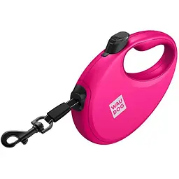 Повідець-рулетка для собак Waudog R-leash з контейнером для пакетів, світловідбивна стрічка, L, до 40 кг, 5 м, рожевий - мініатюра 5