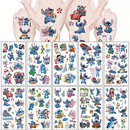 Дитячі тимчасові тату Fresh Tattoo Ліло та Стіч lilo-stich-tattoo-10, 12х7 см - мініатюра 3