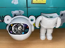 Astronaut Проектор галактики лазерний Астронавт-космонавт, зоряне небо на стелі з пультом Білий - мініатюра 2