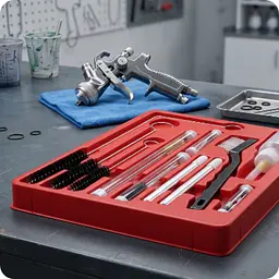 Набір для чищення фарбопультів, 23 од. INTERTOOL PT-0291 - мініатюра 2
