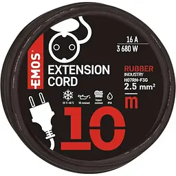 Мережевий подовжувач EMOS на 1 розетку 10 м (P01810R) - мініатюра 4